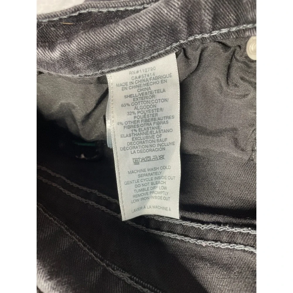True Religion Jean Shorts Mens 38 Black Denim Ricky Relaxed Straight Fit Raw Hem